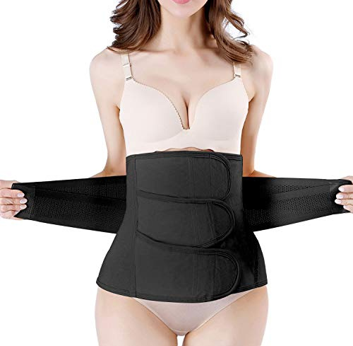 Gepoetry Ceinture de récupération Post-Partum C-Section Soutien du Dos Ceinture Ventrale Bandeau Gainant, Noir, Postpartum Taille 39/48,XL