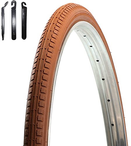 1 x Kenda K-142 Fahrradreifen Fahrradmantel Braun 40-635 (28 x 1 1/2) inkl. Reifenheber