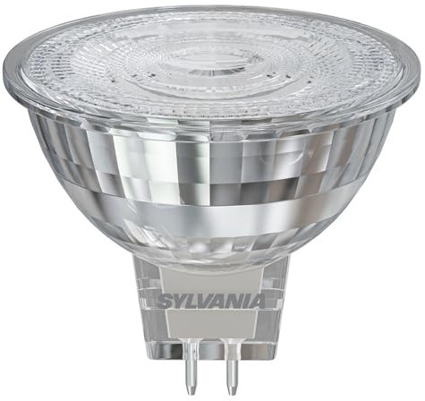 SYLVANIA Lampadina LED GU5.3, luce bianca calda, M16, 12 V, 6 W, sostituisce 50 W, 600 lumen, lampadina a LED