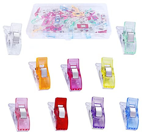 Sewing Clips for Fabric Quilting Supplies and Notions Sewing Pins Binders Craft DIY Accessories Assorted Colors (25)