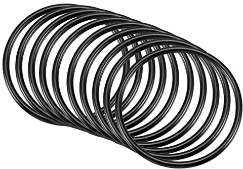 QUARKZMAN 10 Stück Nitrilgummi O-Ring Gummiringe Dichtung 56mm x 50mm x 3mm für Wasserhahn Klempner Reparatur Dichtung Verbindung, Schwarz