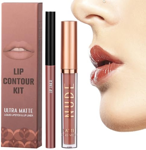 Ensemble crayons à lèvre et rouge à lèvres | Coffret Velvet de 2 brillants