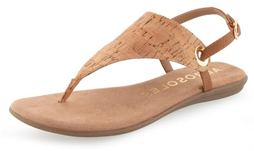 Aerosoles Women's CONCLUSION Flat Slingback Thong Sandal, Cork Combo, 10M