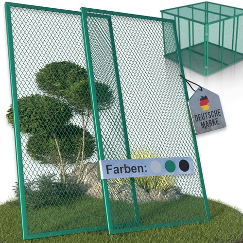 Heimfleiss® Komposter Metall Deckel für 100x100 cm Metallkomposter | Deckel- & Boden für Gartenkomposter verzinkt & pulverbeschichtet | Garten Komposterdeckel für Schutz vor ungebetenen Tieren Kompost