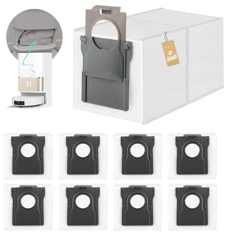 8PCS Sacchetti per la Polvere per Dreame X40 Ultra Complete/L40 Ultra Sacchetti per la Polvere di Ricambio per Dreame X30 Ultra/X50 Ultra/L50 Pro Ultra Robot Aspirapolvere Accessory