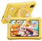 Tablet niños 7 pulgadas, Tablet Android 13, Octa-Core, 8GB+64GB(mpliable 256 GB), Batería 5800mAh, Cámaras 5MP + 8MP, Pantalla HD, Control parental, Funda protectora de silicona para niños(Amarillo)