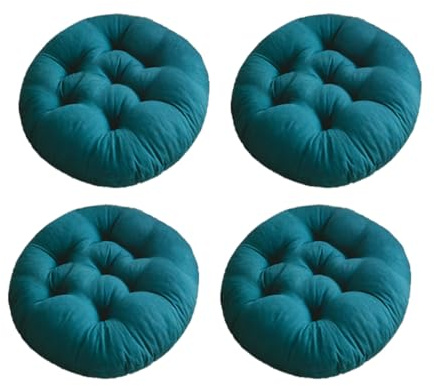 Mozzeilee Coussin de Chaise Rond, Coussin de Siège Doux Intérieur Extérieur pour Chaises de Salle à Manger 40x40cm, Tapis de Chaise pour Fauteuils Jardin Canapé en Rotin pour Chambre Sol Camping (Vert