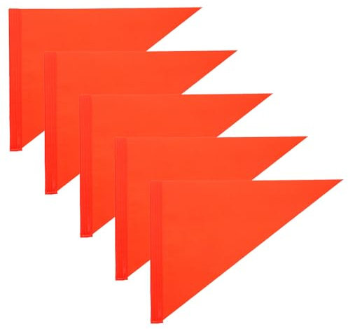 PAMINGONO 5pcs Bike Safety Flags High Visibility Cycling Safety Pennants for Scooter Trailer Replacement Warning Flags for Bicycles