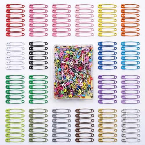 hankousi 120 mini spille da balia resistenti alla ruggine, spille da cucito in metallo per artigianato e abbigliamento (colori misti)