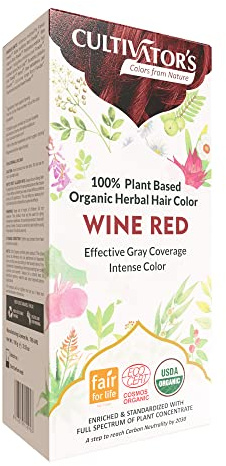 Cultivator's Organic Herbal Hair Colour - Wine Red 100g