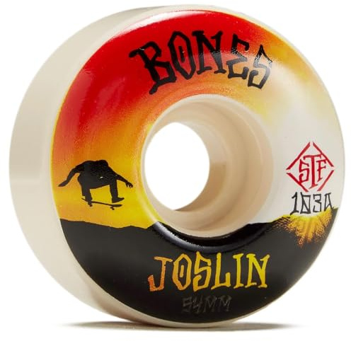 Roue de Skateboard STF, 54mm, Joslin Sunset, Jeu de 4
