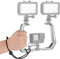 NEEWER Action Kamera Unterwasser Tauchgerät, Aluminiumlegierung, Silber U förmiger Handgriff mit 1/4 Schraube, Cold Shoe, kompatibel mit GoPro Hero 13 12 11 10 9 8 7 Hero DJI Osmo Action 1 2 3, AC003