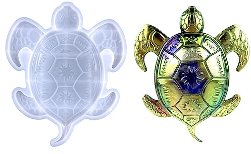3D Sea Turtle Silicone Mold Animal Resin Mold Large Animal Statue Making Epoxy Mould DIY Craft Casting Mold for Gift Home Office Wall Hanging Decor