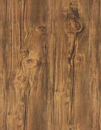 Timeet Möbelfolie Holz Eiche 60x300cm Klebefolie Holzmaserung Vintage Holztapete Selbstklebend Dekorfolie Holzoptik Möbelaufkleber Vinyl Wandpapier Rustik Tapete Folie für Wand Möbel