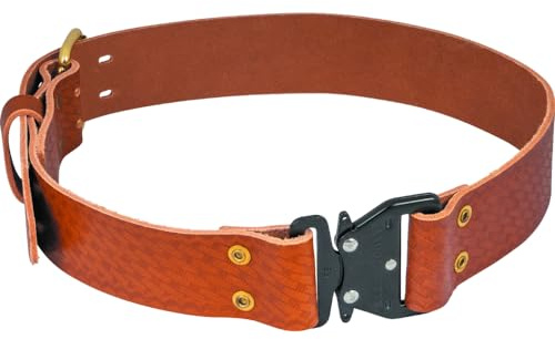 Klein Tools 5826M Leather Tool Belt with Quick-Release Buckle, 28-Inch to 36-Inch Waists, Medium