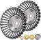 2 Pcs Unkrautbürste für Freischneider, Wildkrautbürste für Motorsense, Drahtbürste Freischneider mit 25,4mm Bohrung Unkrautbürste Rasentrimmer Zubehör 150 x 25,4 Gezopfte Schleifbürste Kegel (2 Stück)