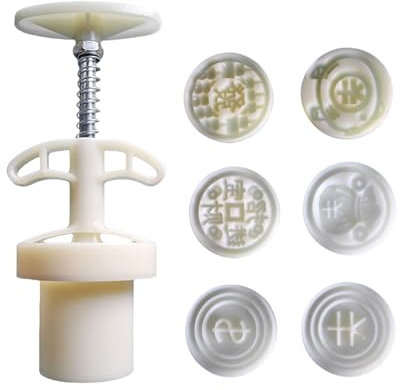 JDNH Stampi decorativi per torte di luna, stampa con 6 timbri per biscotti innovativi e dolci di Capodanno