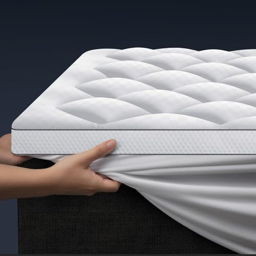Autsel Matratzentopper mit Memory Foam Partikel 160x200cm, 500gsm Ultraweich Matratzen Topper mit 4 Anti-Rutsch-Ecklaschen, Premium Matratzenauflage Hypoallergene, Maschinenwaschbar Microfaser Topper