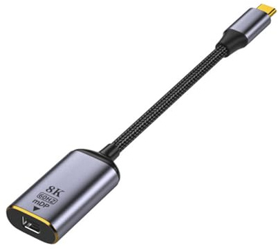 YMY USB C till Mini DP-omvandlare, 8K 60Hz typ C till Mini Displayport-omvandlare (Mini DP-kabel 8K60HZ 15 cm)