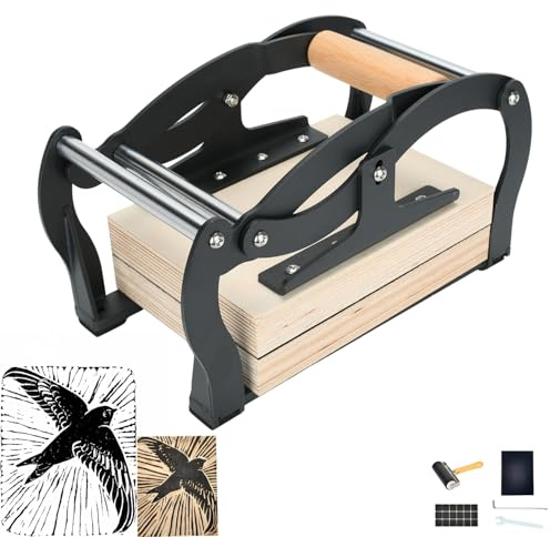 TOPOWN Mini Linocut Press, Printing Hand Lever Press Machine for Linocut