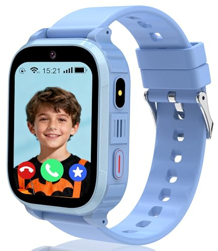 Moikmlih Smartwatch Bambini GPS con video 1,83” schermo HD 4G e chiamate telefoniche, SOS, con localizzazione in tempo reale e modalità scuola, ottimo regalo per bambini e bambina dai 5 ai 14 anni