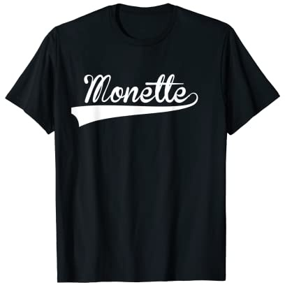 Monette - Police de baseball rétro vintage T-Shirt