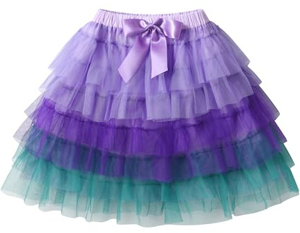 DXTON Fille Jupe Danse Jupe Princesse Robe Jupe Ballet Jupe SK247 2-3 Ans