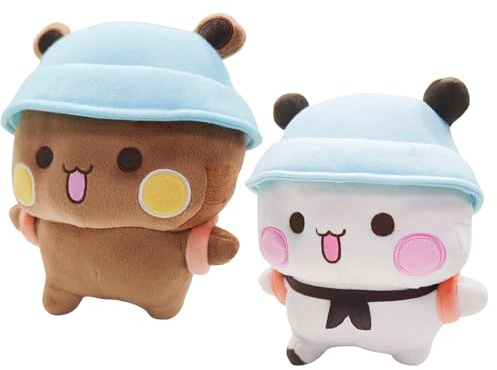 Dhqkqg Peluche Budu Dudu, 2 Pezzi Peluche Dudu Budu, 20 cm Bu-du and Du-du Plush Toy, Peluches Panda, Adorabile Cuscino Peluches Morbido, Regali per Feste di Compleanno per Ragazzi e Ragazze