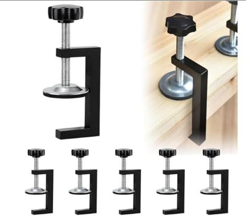 4 Pcs Abrazaderas en C, Abrazaderas Metalicas en G, Sargentos Carpintero en G Ajustables 15-57 mm Universal, Herramientas de Sujeción para Madera Sujetar Carpintería de Soldadura Manualidades