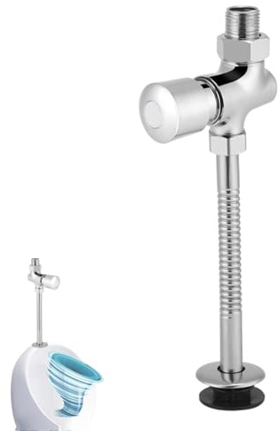 Milltrip Valve à Chasse D'urinoir, Arrêt à Bouton-poussoir Manuel retardé, Chasseur D'économie D'eau, Entrée de 1/2 pour les Toilettes Commerciales/Publiques