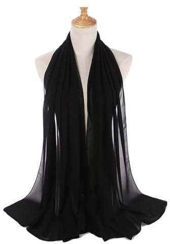 Hijab En Mousseline pour Femme Hijab Chiffon pour Musulmane Écharpe Légère pour Femme Foulards Islamiques Modernes en Mousseline pour Femmes