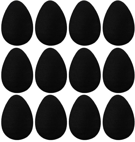 Almohadillas Antideslizantes, 12PCS Autoadhesivas Suelas para Zapatos Protección de Goma, Reducción Ruido de Tacones y Suelas Apto para Sandalias Tacones Altos (Negro)