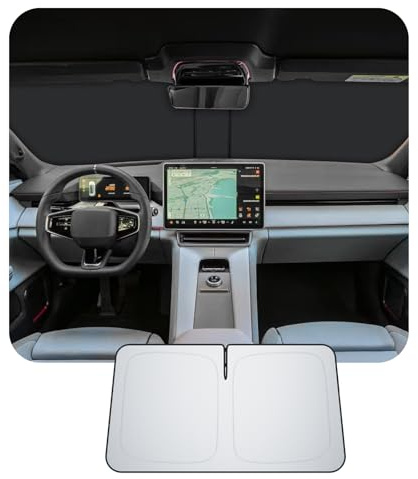 CDEFG [Actualización] Compatible con Polestar 4 2025 2026 Parasol parabrisas delantero, parasol para coche, parasol frontal, protección acústica, parabrisas, accesorio parasol para coche