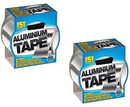 PAJEE™ 2 x 151 ADHESIVE ALUMINIUM FOIL TAPE EXHAUST PIPE PANEL REPAIRS 48MM x 10METRES PAJEE™
