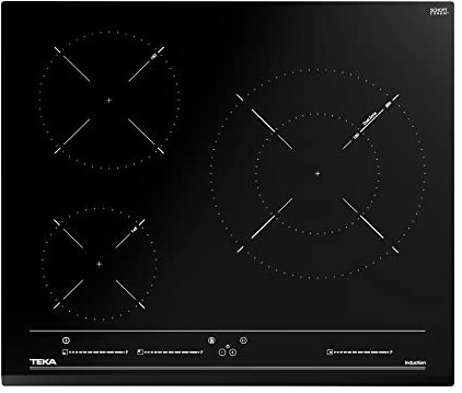 TEKA Placa Inducción 60 cm, 3 Zonas de Cocción, Touch Control Multislider, Función Power Plus y Stop & Go, Modo Silencio, Seguridad Auto Lock, Modelo IZC 63015 MSS