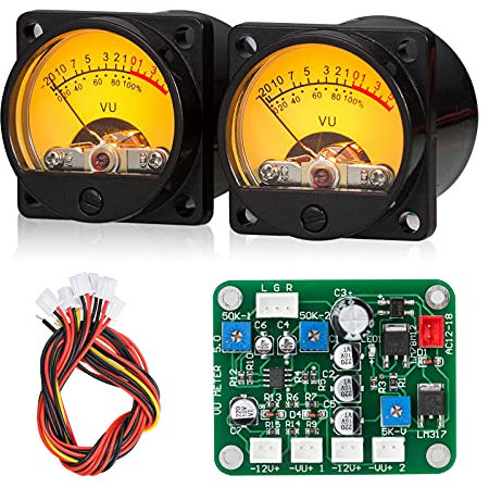 Double VU mètre analogique DB Panneau sonomètre avec Carte Pilote pour amplificateur Bricolage