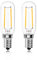 DoRight 3W T25 led-glühlampe E14 LED Glühbirne für Dunstabzugshaube Warmweiß 2700K Dunstabzugshaube Lampe 30W Halogenlampe Ersetzt E14 LED Filament Lampe Tubular Nicht dimmbar 2 Stück