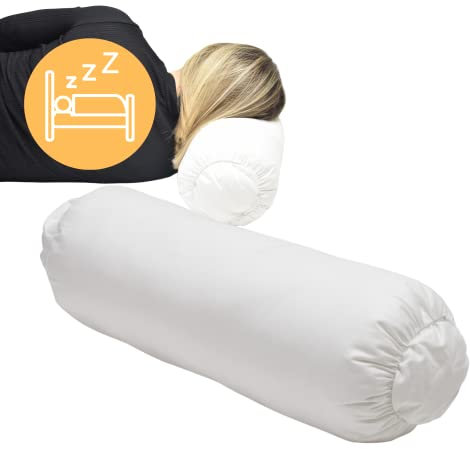 OrtoPrime Almohada Cervical Cilíndrica Confort - Almohada Anatómica Adaptable - Cojín Cervical Ortopédico - Almohada Cilindro Cervical - Almohada Ergonómica Placer y Descanso