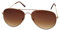 London Design Pilot Style Sunglasses Brown Lenses Rose Gold Metal Frames