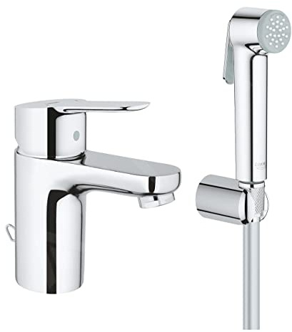 Grohe - BauEdge Waschtischarmatur Größe S + Bidet Handbrause, Chrom (23757000) - 23757000