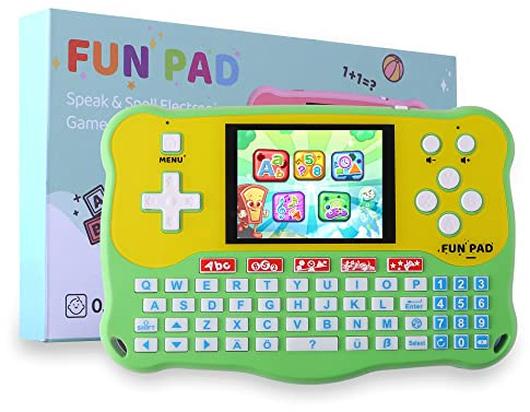 LUHYAUAN Kids Tablet/Baby Learning Pad with 102 Activities/Toddler Tablet with ABC/Words/Music/Math Interactive Educational Electronic Toys Gifts Handheld Game for Preschool Boys Girls Ages 3-12