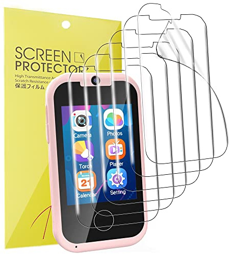Compatible for Lizzbey Kids Phone Screen Protector, [6 Pack] Lamshaw Full Coverage TPU Clear Film Compatible with Lizzbey N1 2.8 touch screen Kids Phone / Prysyedawn 2.8 touch screen Kids Smart