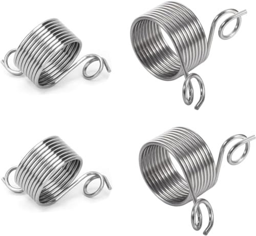 QHFlashbuy Strickfingerhut 4 Stück Garnführer Strickfingerhut,Fingerführung zum Stricken Häkelringe Strickring Häkelring Geflochtener Ring für Strick Häkelzubehör
