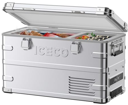 ICECO APL35 Réfrigérateur de voiture 12 V 30 litres en aluminium léger 12 V Nano compresseur SECOP, 12/24 V CC, 100-240 V CA pour extérieur, camping, camping-car, camion, bateau