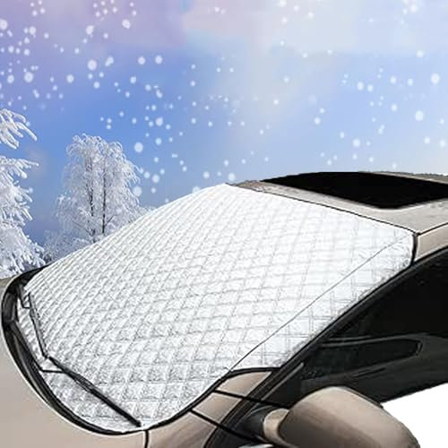Frontscheibenabdeckung Winter, Frontscheibenabdeckung, Windschutzscheibenabdeckung, Suto Abdeckung Winter, Faltbar, Frostschutz Auto, Schnee, Frost, Sonne, Staub für die Auto, SUV