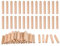 QUARKZMAN 90 Pcs Chevilles En Bois 5x30mm(0.2x1.18) Extrémités Biseautées Chevilles En Bois À Rainures Bois Dur Séché Pour Menuiserie Meubles Étagère