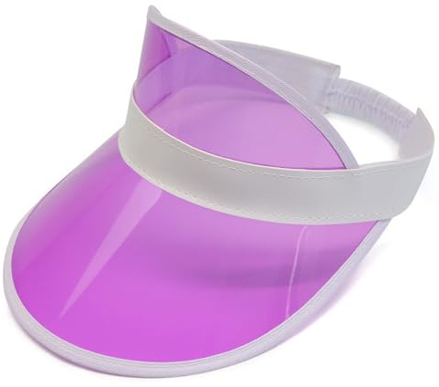 AYNKH Casquette de Soleil néon Accessoires de fête Unisexe Rétro 80s Visière Pub Golf Déguisement pour Femmes Plage Sports Carnaval Bar Fête