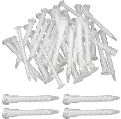 50Pcs Epoxy Mixing Nozzle Static Epoxy Mixer Nozzle Tubes Mixing Tip for 50ml Adhesive Applicator Cartridges, | Wood Glue Applicator