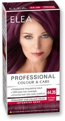 ELEA PROFESSIONAL CREMA PERMANENTE COLORE CAPELLI 44.26 Viola intenso CON COMPLESSO DI CURA DELL'OLIO