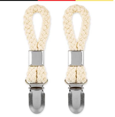 2 Aufhänger Handtücher große Schlaufe, Fotoleine, Fotos Bilder Leine, Haken, Set, Clips, Küchentuch, Handtuchclips Halter, Klammern, Klips ohne nähen, zum aufhängen, Handtuch Clips für Tuch bis 1KG